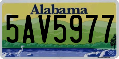 AL license plate 5AV5977