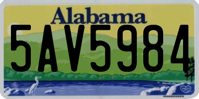 AL license plate 5AV5984