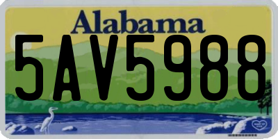 AL license plate 5AV5988