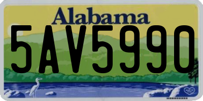 AL license plate 5AV5990
