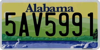 AL license plate 5AV5991