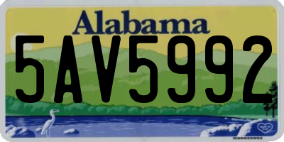 AL license plate 5AV5992