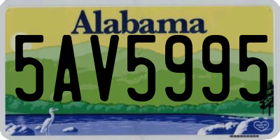 AL license plate 5AV5995
