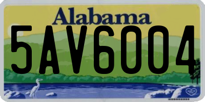 AL license plate 5AV6004