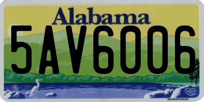 AL license plate 5AV6006