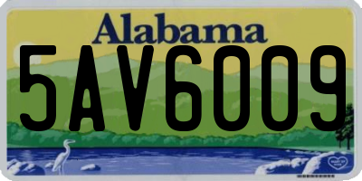 AL license plate 5AV6009