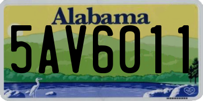 AL license plate 5AV6011