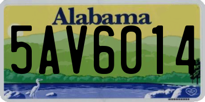 AL license plate 5AV6014