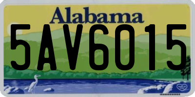 AL license plate 5AV6015