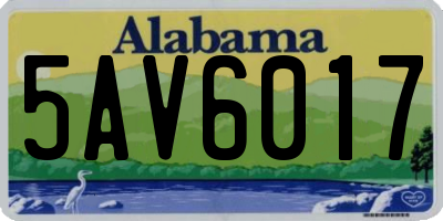 AL license plate 5AV6017