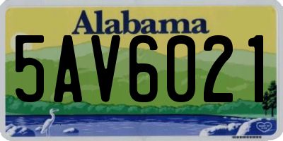 AL license plate 5AV6021
