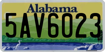 AL license plate 5AV6023