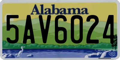 AL license plate 5AV6024