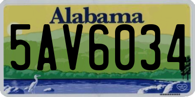 AL license plate 5AV6034