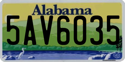 AL license plate 5AV6035