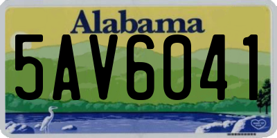 AL license plate 5AV6041