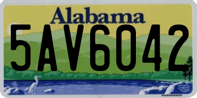 AL license plate 5AV6042