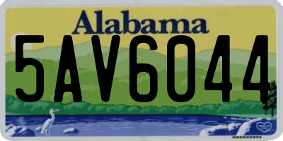 AL license plate 5AV6044
