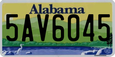 AL license plate 5AV6045