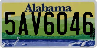 AL license plate 5AV6046