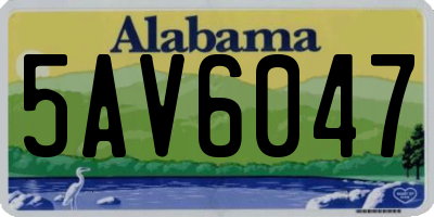 AL license plate 5AV6047