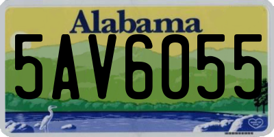 AL license plate 5AV6055