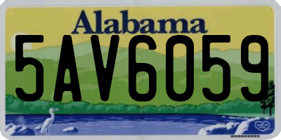 AL license plate 5AV6059