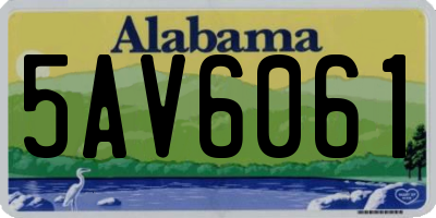 AL license plate 5AV6061