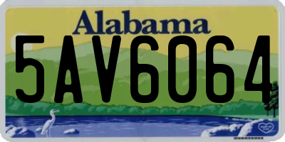 AL license plate 5AV6064