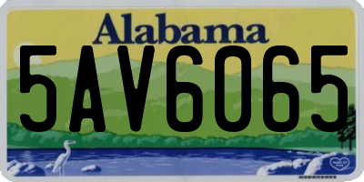 AL license plate 5AV6065