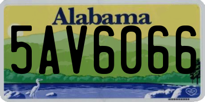 AL license plate 5AV6066
