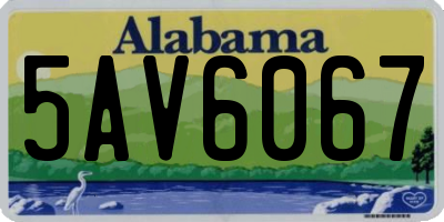 AL license plate 5AV6067
