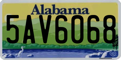 AL license plate 5AV6068