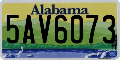 AL license plate 5AV6073