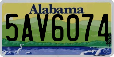AL license plate 5AV6074