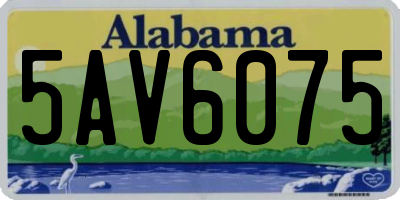 AL license plate 5AV6075