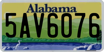 AL license plate 5AV6076