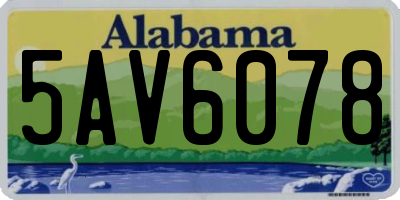 AL license plate 5AV6078