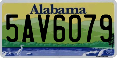 AL license plate 5AV6079