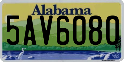 AL license plate 5AV6080