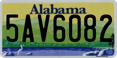 AL license plate 5AV6082