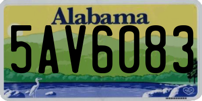 AL license plate 5AV6083