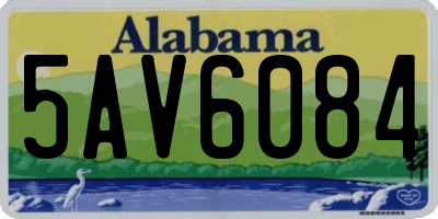 AL license plate 5AV6084