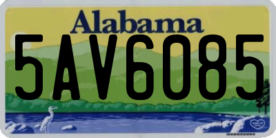 AL license plate 5AV6085