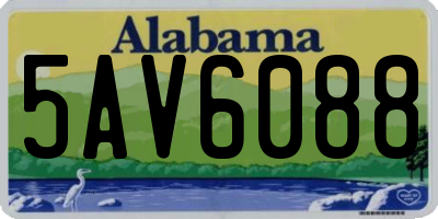 AL license plate 5AV6088