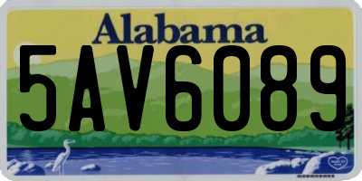 AL license plate 5AV6089