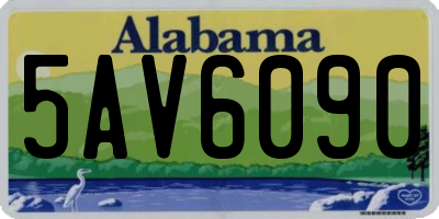 AL license plate 5AV6090