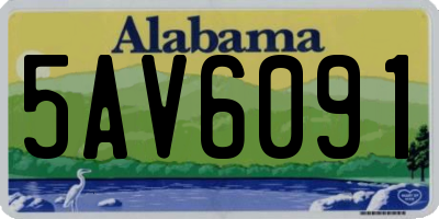 AL license plate 5AV6091
