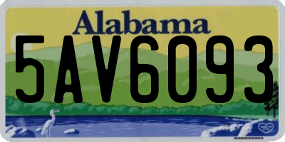 AL license plate 5AV6093