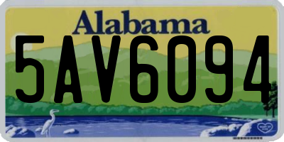 AL license plate 5AV6094